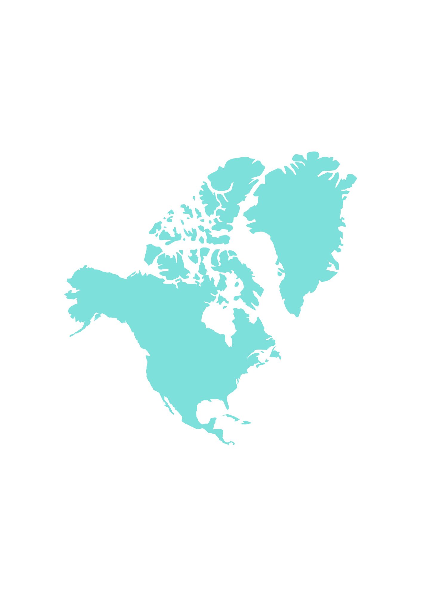 Continents World North America Document in blue white Illustrative Style